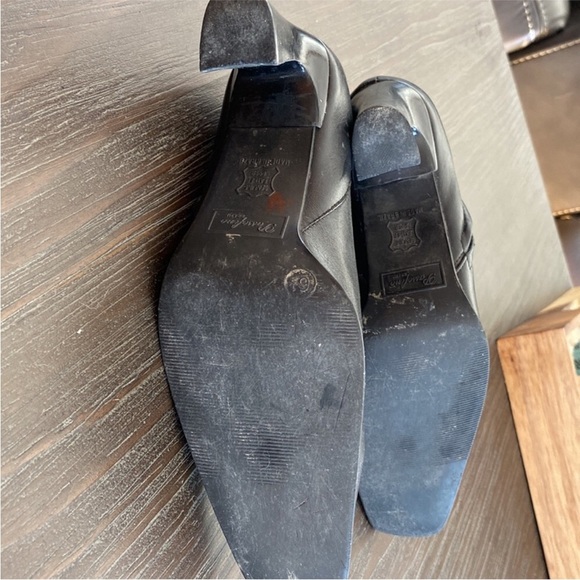 Leather Square Toe Booties Boots y2k Size 6.5 - Picture 7 of 11